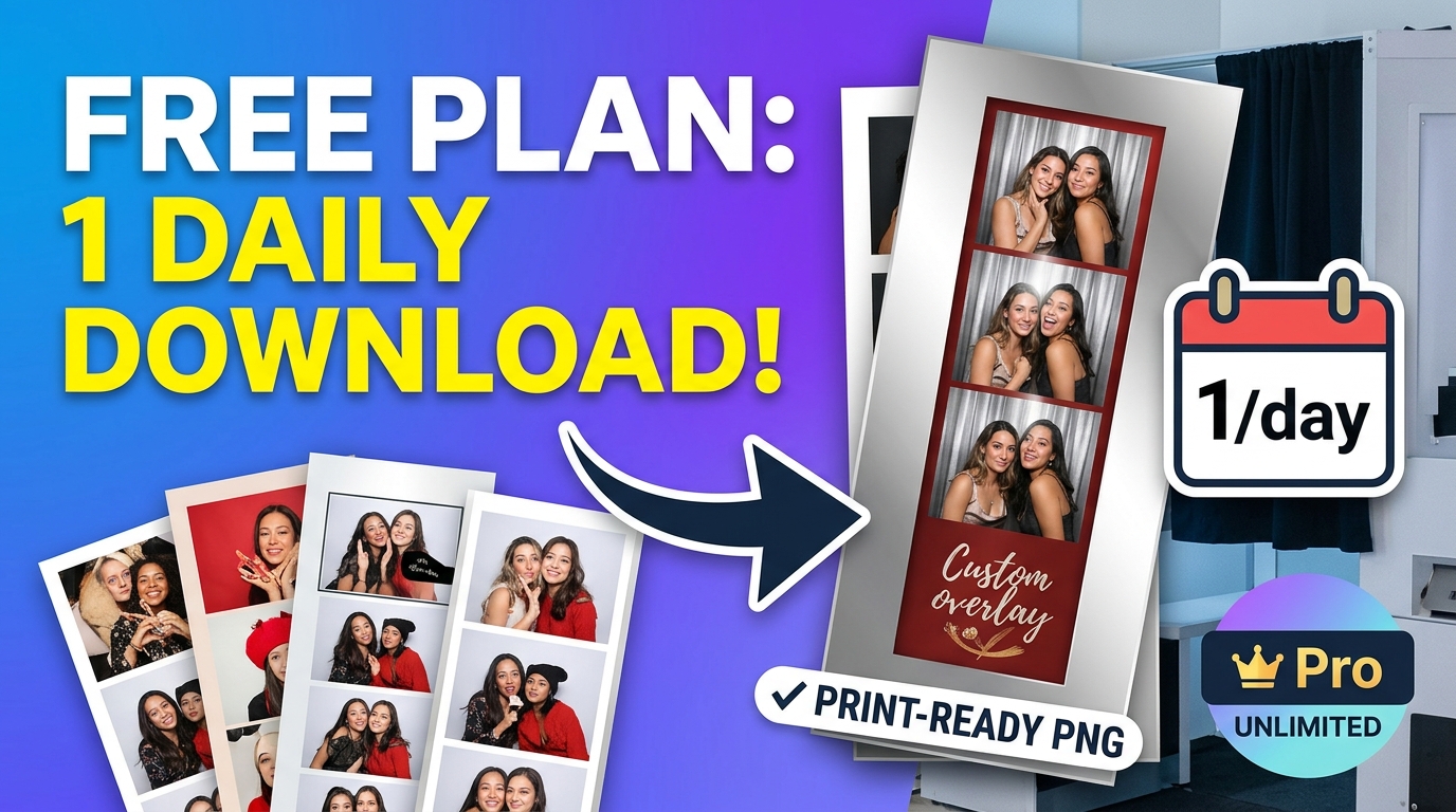 Free plan now includes 1 photo strip download per day