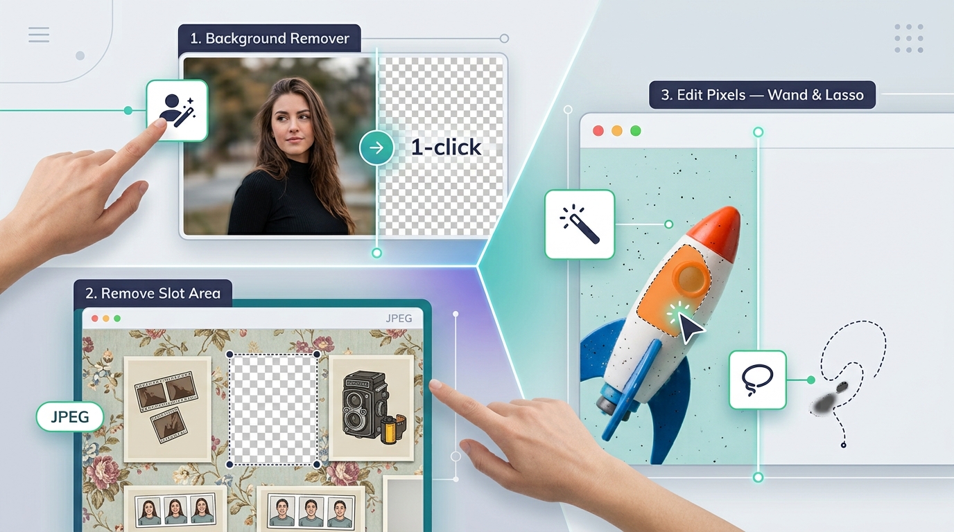 3 Ways to Remove What You Don't Want - Backgrounds, Slots, and Pixels